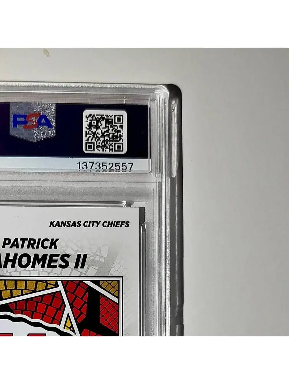 Patrick Mahomes 2024 Panini Sticker Collection 187/299 #15 Red Foil PSA 9 Mint